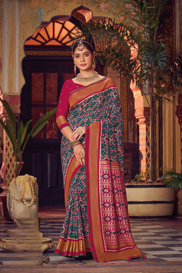 MultiColor Patola SilkSaree -Aroma Collection